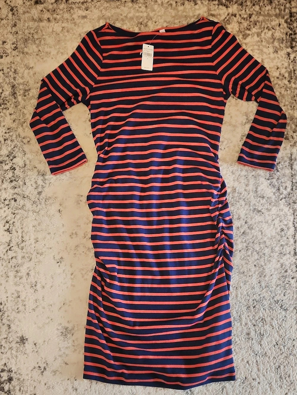 Gap Maternity Striped Midi Dress Size Small NWT